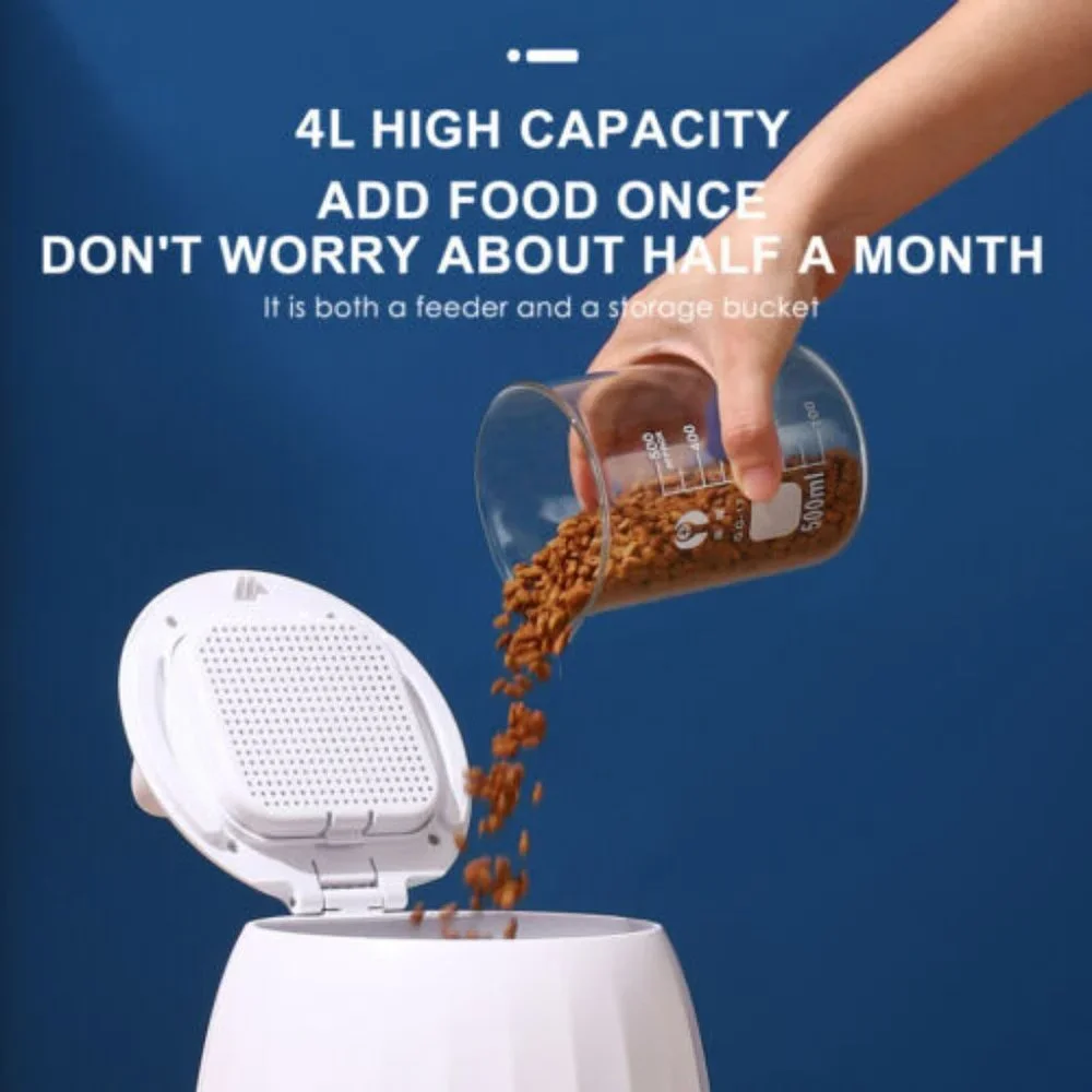 Automatic Music Cat Feeder for small animal Food Wi-Fi Enabled Smart Pet Feeder